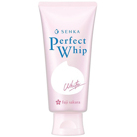 วิปโฟมล้างหน้า Senka Perfect Whip White Vibrant 100ml วิปโฟมหนานุ่มที่มีส่วนผสมของ ฟูจิซากุระ เอสเซ้นส์ ลดเลือนจุดด่างดำ มอบผิวดูกระจ่างใส ทำความสะอาดล้ำลึก** ให้ผิวชุ่มชื่น